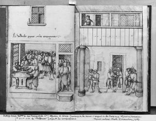 Silver mine of La Croix-aux-Mines, Lorraine, paying the companions